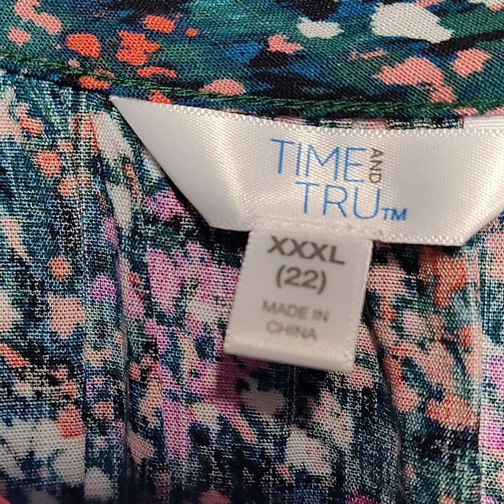 Women's Time and True Floral Top Size XXXL - Picture 2 of 6